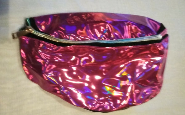 Holographic Two-Zipper Fanny Pack